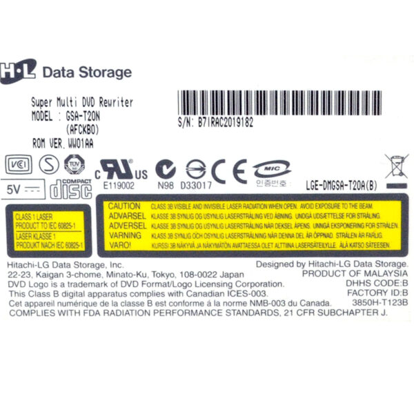 LG DVD Laufwerk GSA-T20N  IDE DVD-R, CD-R - obrazek 3