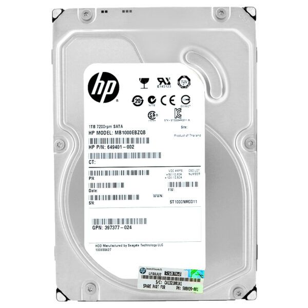 HP 1TB MB1000EBZQB 7,2K Sata2 3,5'' 649401-002