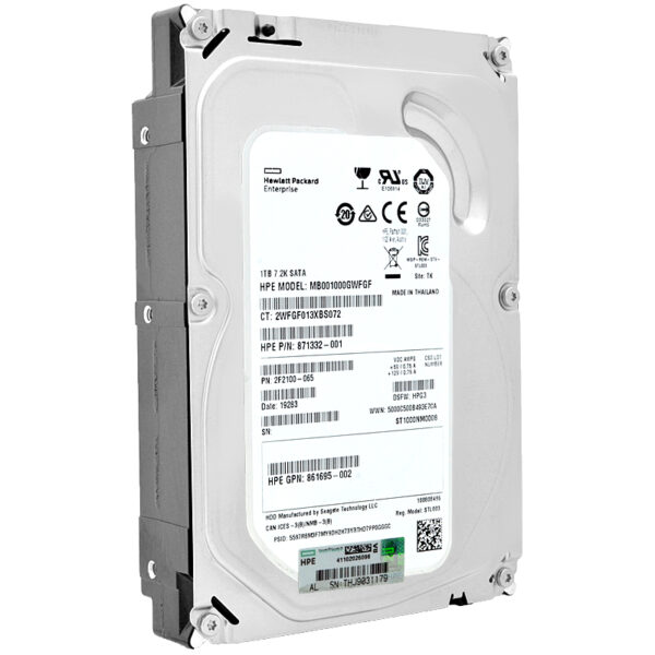 HP MB001000GWFGF 1TB 128MB 7,2k Sata III 3,5'' Zoll 871332-001 - obrazek 2
