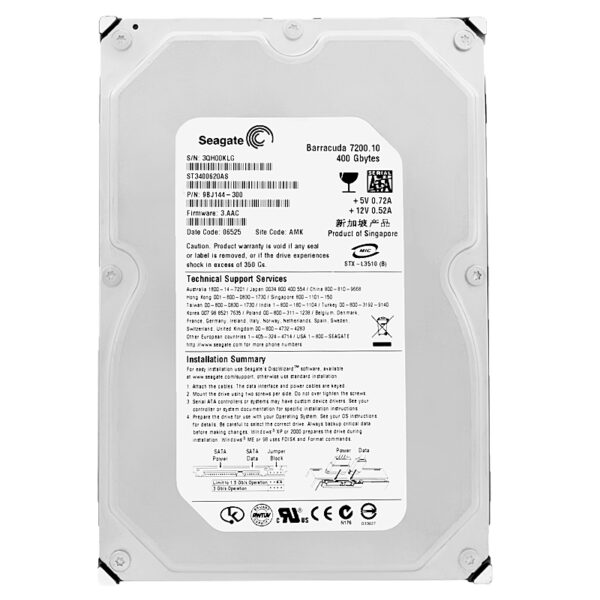 Seagate 400Gb ST3400620AS 7,2K 16Mb Sata 3,5''