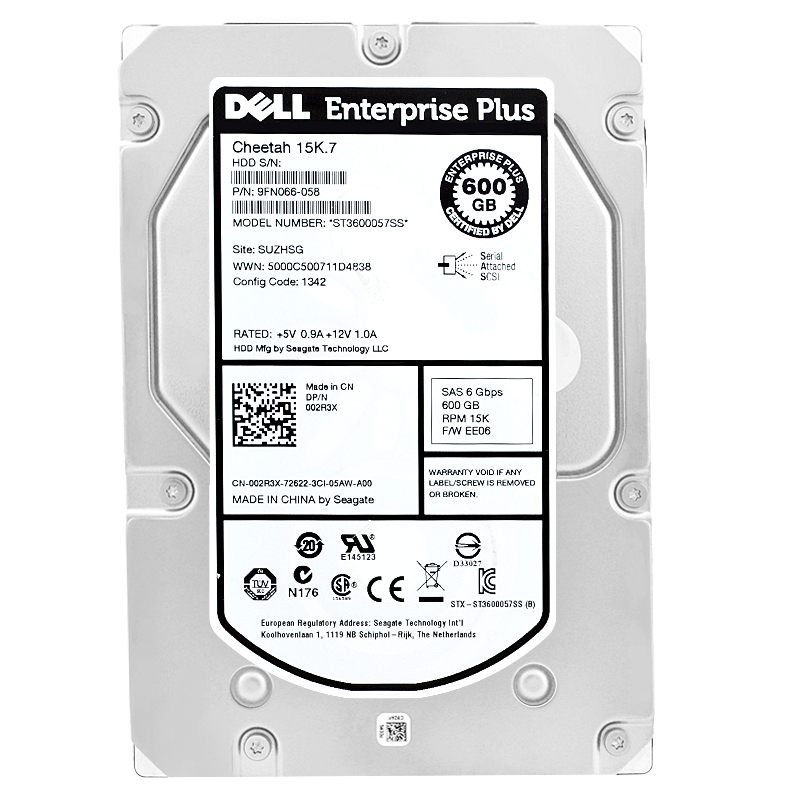 Dell ST3600057SS 002R3X 600GB 15K SAS II 3,5'' Zoll 9FN066-058