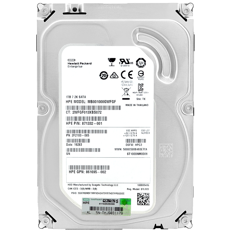 HP MB001000GWFGF 1TB 128MB 7,2k Sata III 3,5'' Zoll 871332-001