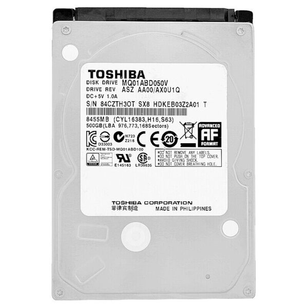 Toshiba 500GB MQ01ABD050V 5,4K 8Mb Sata II 2,5''