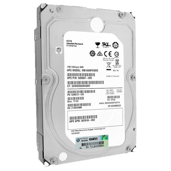 HP MB1000FCWDE 1TB 3.5'' 6G DP SAS 7.2K 695507-005 - obrazek 2