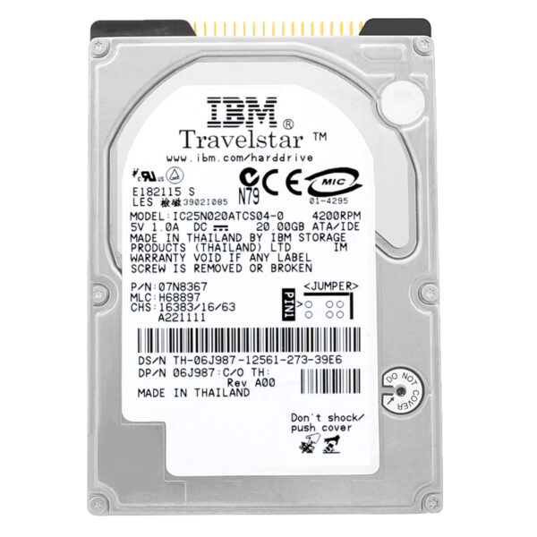 IBM  IC25N020ATCS04-0 20GB 4200Rpm IDE/ATA 2Mb 2,5'' Zoll
