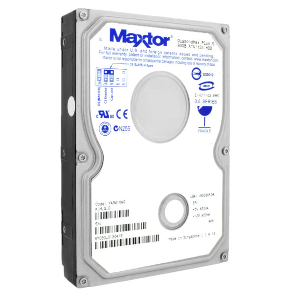 Maxtor DIAMONDMAX PLUS 9 6Y080L0 80GB 7,2K ATA 3.5" YAR41VW0 - obrazek 2