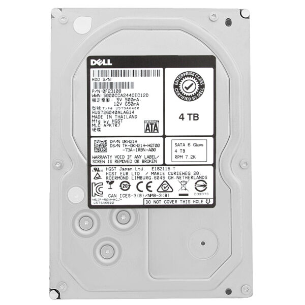 Dell 4TB HUS726040ALA614 128MB 7200 Rpm Sata III 3,5" 0KH21H